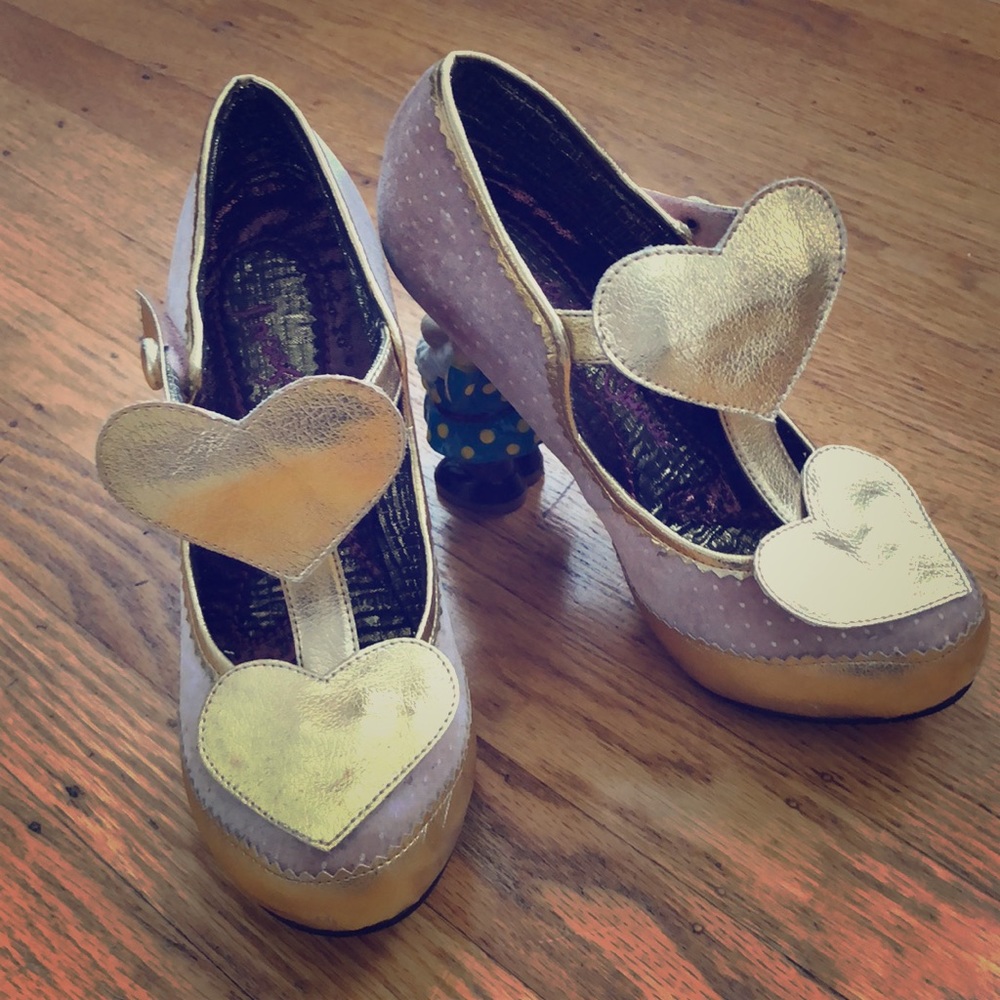 Irregular Choice Pink Polka Dot Gnome Heels